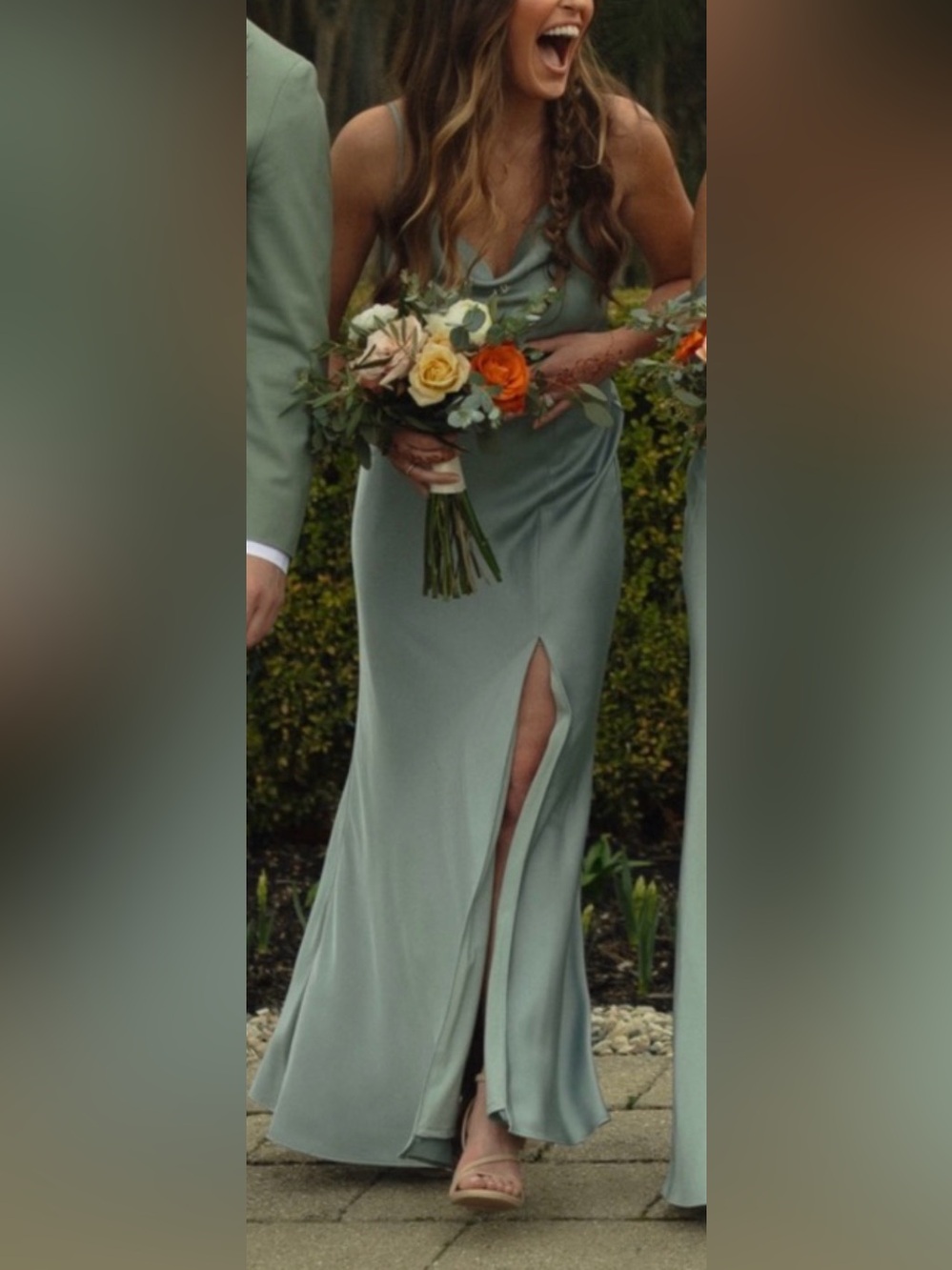 Birdie Grey Bridesmaid Sage Green